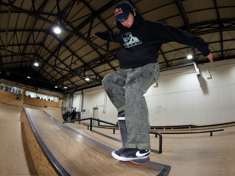 대한민국 스케이트보드 국가대표 강준이가 인천 부평구 케이팔팔스케이트보드클럽(K88 SKATE CLUB)에서 훈련을 하고 있다. 2026.1.1/뉴스1 ⓒ News1 황기선 기자