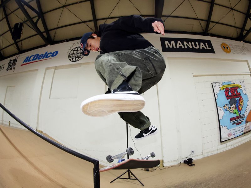 대한민국 스케이트보드 국가대표 강준이가 인천 부평구 케이팔팔스케이트보드클럽(K88 SKATE CLUB)에서 훈련을 하고 있다. 2026.1.1/뉴스1 ⓒ News1 황기선 기자