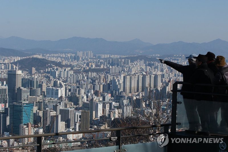 남산에서 바라본 서울 시내 아파트 (출처=연합뉴스)