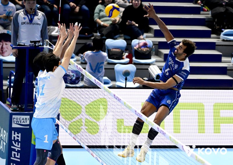 [서울=뉴시스]남자배구 삼성화재 아히. (사진=KOVO 제공)