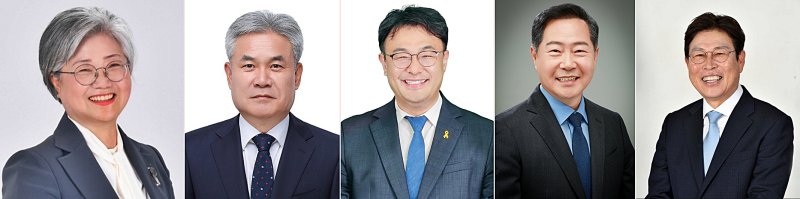 [세종=뉴시스] 왼쪽부터 세종시교육감 선거 출마가 예상되는 강미애, 안광식, 유우석, 원성수 임전수 후보. 2026.01.04. photo@newsis.com *재판매 및 DB 금지