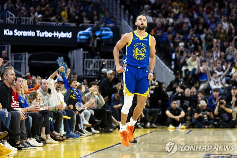 커리의 3점 슛 세리머니 (출처=연합뉴스)