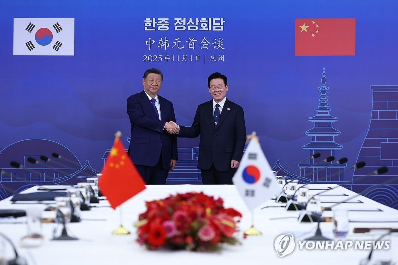 한중정상, 정상회담 기념촬영 (출처=연합뉴스)