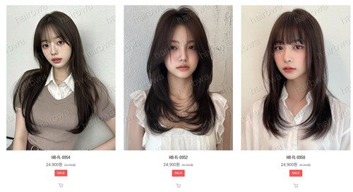 실제로 판매되고 있는 AI 헤어모델 사진 (출처=연합뉴스)