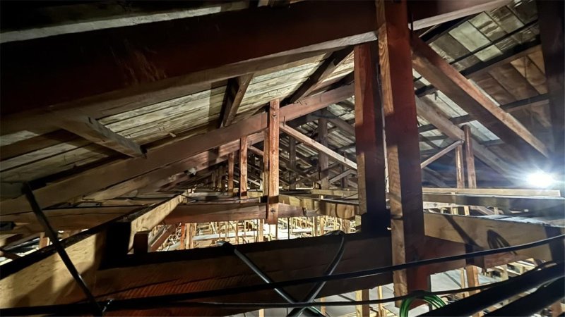 전주 중앙성당의 지붕 트러스 구조(국가유산청 제공)