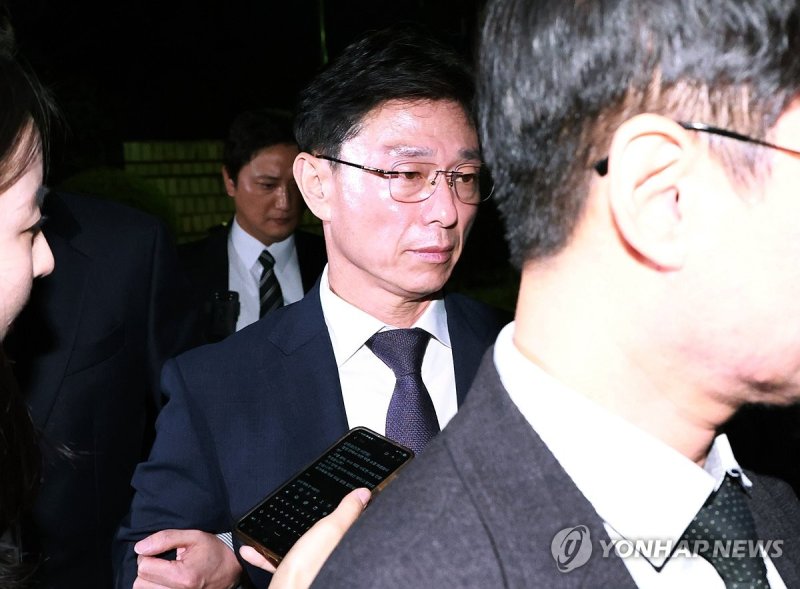 영장심사 마친 임성근 전 해병대 1사단장 (출처=연합뉴스)