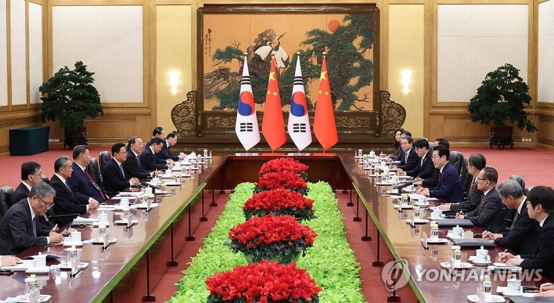 중국에서 열린 한중 정상회담 (출처=연합뉴스)