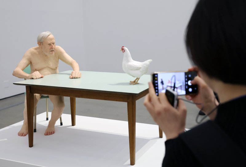 서울 종로구 삼청로 국립현대미술관 서울에서 열린 현대 조각의 세계적 거장 '론 뮤익' 개인전 언론공개회. 2025.4.10/뉴스1 ⓒ News1 임세영 기자