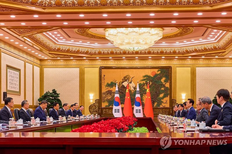 중국에서 열린 한중 정상회담 (출처=연합뉴스)