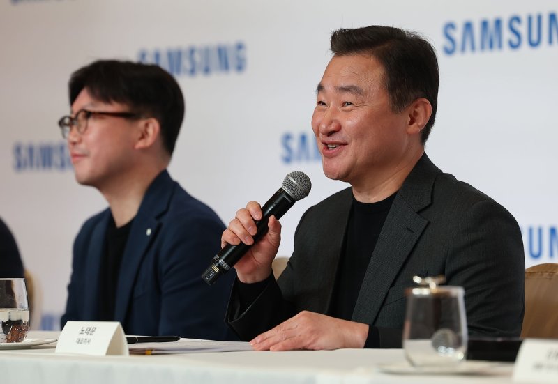 기자간담회 참석한 노태문 대표이사 (출처=연합뉴스)