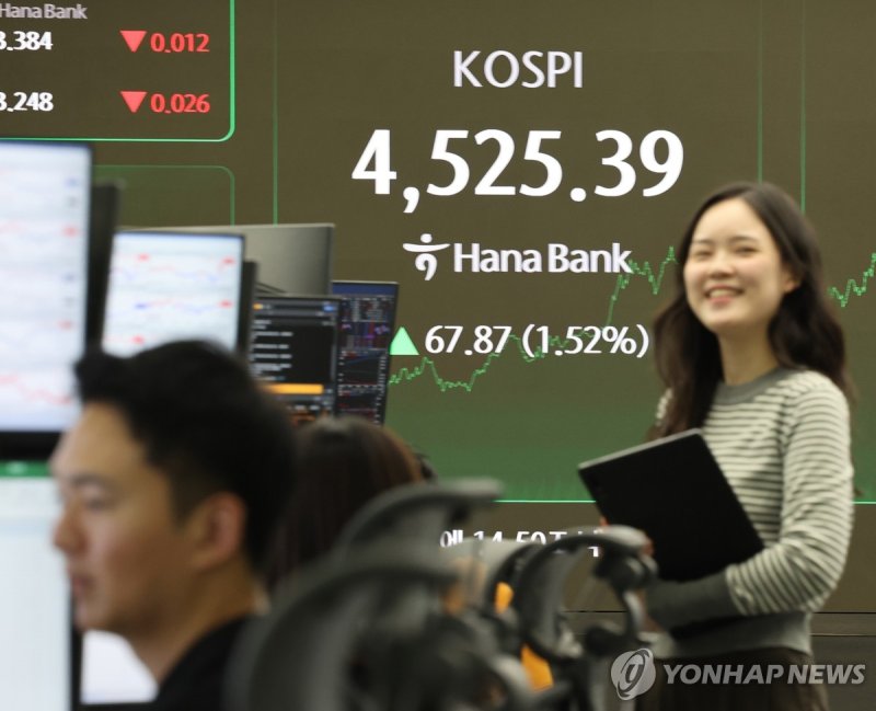 4,500 넘어선 코스피 (출처=연합뉴스)