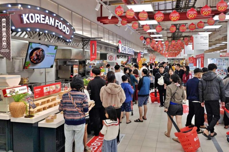 롯데마트 다낭점 '요리하다' 매대 전경(롯데마트 제공)