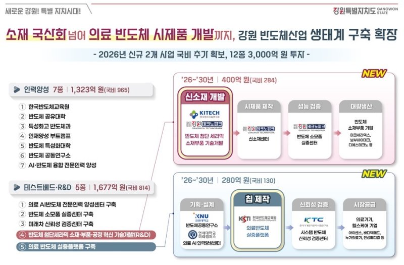 강원도 반도체 산업 분야 투자 계획.(강원도 제공, 재판매 및 DB금지)