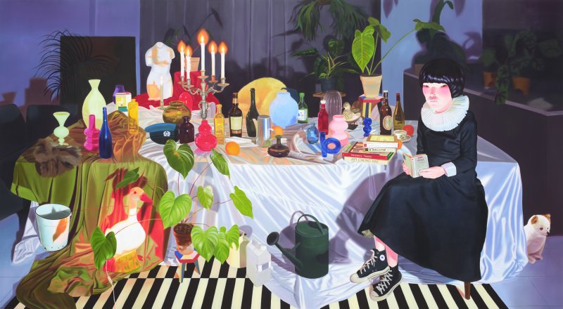 [Johyun Gallery] Lee So Yeun, Black Dress, 2025, Oil on canvas, 220 x 400 cm (조현화랑 제공)