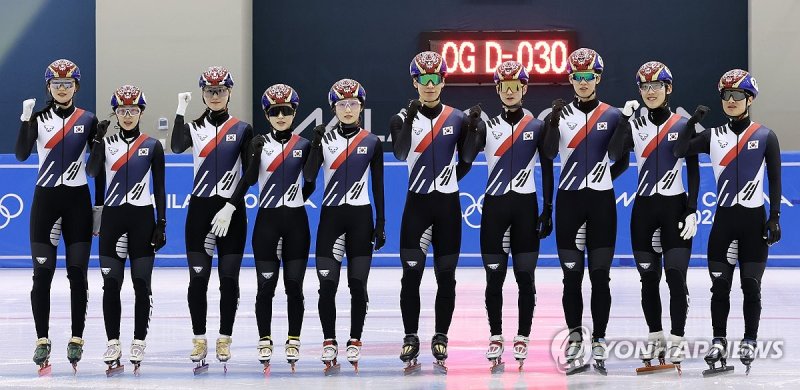 쇼트트랙 대표팀 '올림픽을 향해' (출처=연합뉴스)