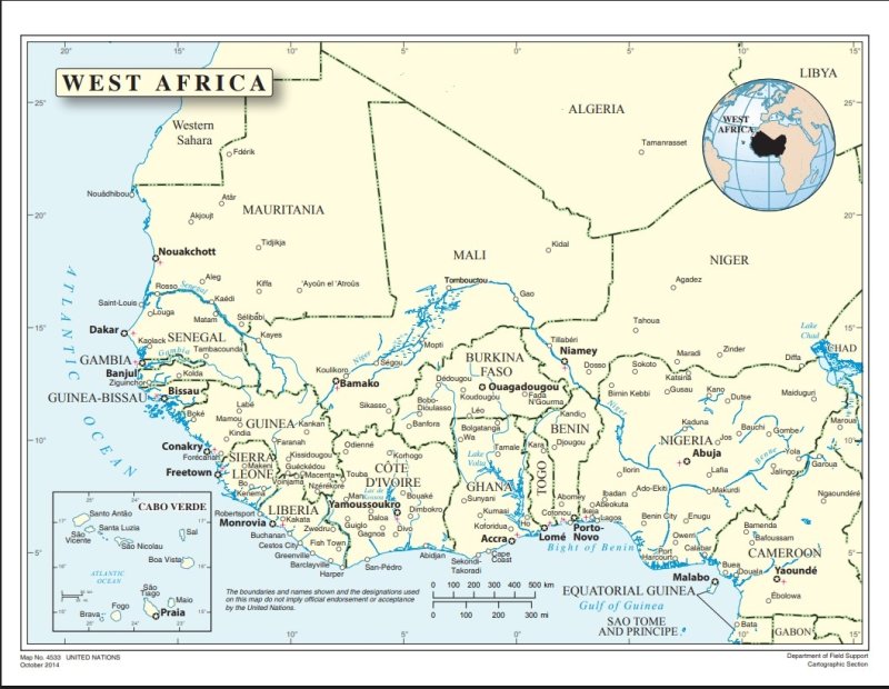 서아프리카 지도 (출처=연합뉴스)