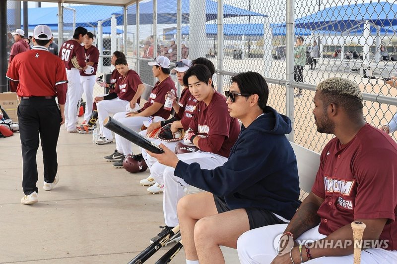 2025년 2월 미국 애리조나 메사에서 전지훈련 하는 키움 선수단 (출처=연합뉴스)