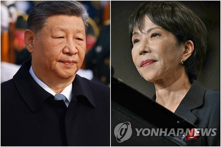 시진핑 중국 국가주석(왼쪽)과 다카이치 사나에 일본 총리.연합뉴스