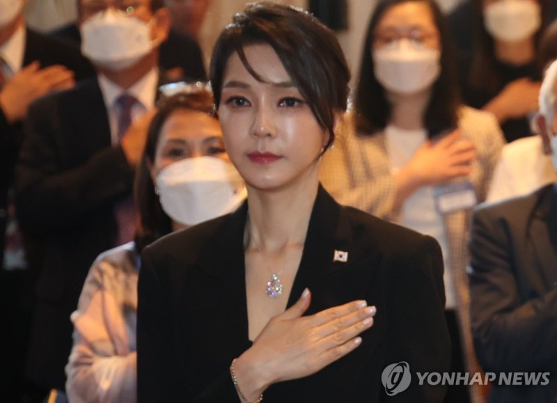 2022년 6월 스페인 동포 만찬간담회에서 참석한 김건희 여사 (출처=연합뉴스)