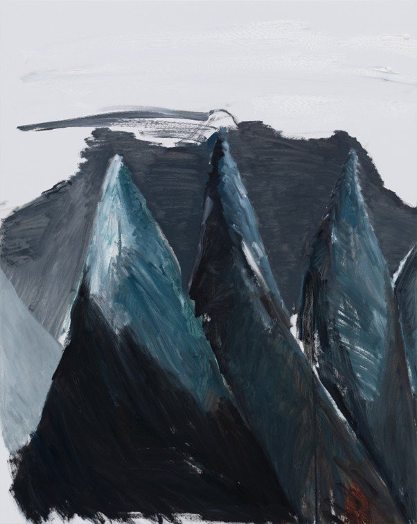 유현경, 설산, 2024, 캔버스에 유채, 124x98.5cm (이스랏아트룸 제공)