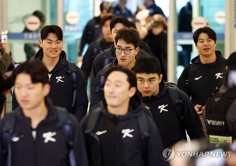 WBC 1차 캠프지 향하는 야구대표팀 (출처=연합뉴스)