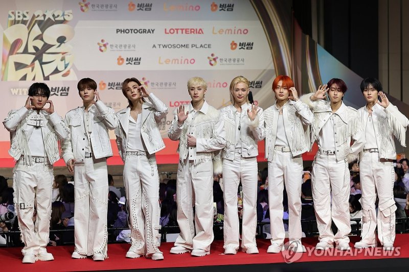 포즈 취하는 스트레이키즈 (출처=연합뉴스)