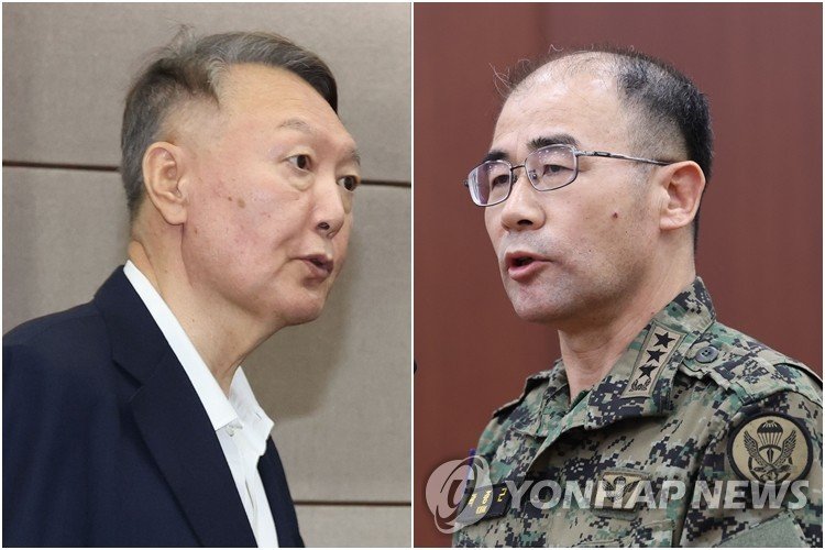 윤석열 전 대통령(왼쪽)과 곽종근 전 육군특수전사령관 (출처=연합뉴스)