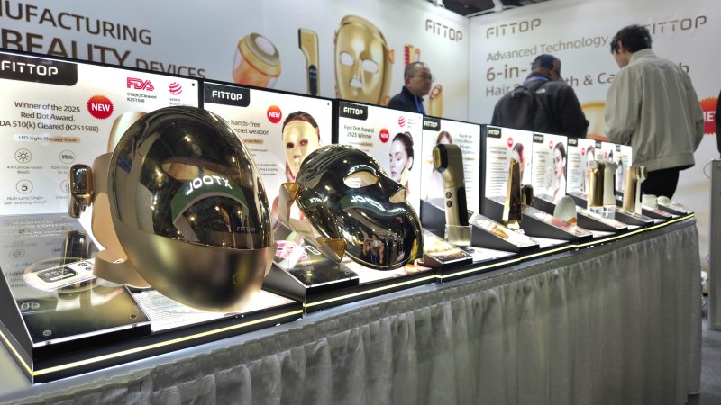 중국 뷰티기업 핏톱이 CES 2026에서 선보인 뷰티 기기 라인업 2026.1.8 ⓒ뉴스1 이정후 기자
