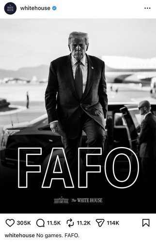 백악관, 마두로 체포된 날 소셜미디어에 '까불면 다친다' 게시물 올려 (출처=연합뉴스)