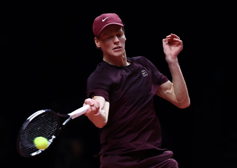 얀니크 신네르가 10일 오후 인천 중구 인스파이어 아레나에서 열린 '현대카드 슈퍼매치 14'에서 카를로스 알카라스와 경기를 치르고 있다. 2026.1.10/뉴스1 ⓒ News1 김민지 기자