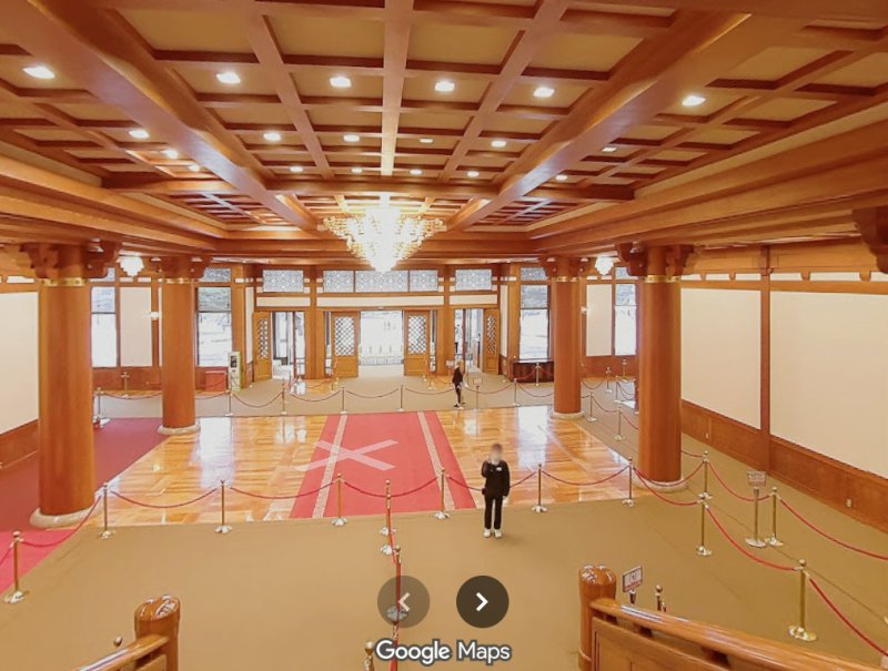 구글 지도에 청와대 내부 모습이 그대로 노출돼 있다. (2026.01.11 구글 지도 갈무리)