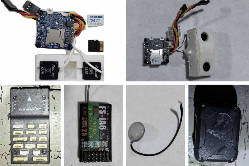 (평양 노동신문=뉴스1) = 북한 노동당 기관지 노동신문은 10일 인민군 총참모부 대변인 성명을 게재하며 "지난 1월 4일 국경 대공 감시 근무를 수행하던 우리 구분대들은 인천시 강화군 송해면 하도리 일대 상공에서 북쪽방향으로 이동하는 공중 목표를 포착하고 추적하였으며 우리측 영공 ８㎞계선까지 전술적으로 침입시킨 다음 특수한 전자전자산들로 공격하여 개성시 개풍구역 묵산리 101.5고지로부터 1200m 떨어진 지점에 강제추락시켰다＂고 보도했다. 사진은 무인기에 설치된 촬영 및 가종 장치들. [국내에서만 사용가능. 재배포 금지. DB 
