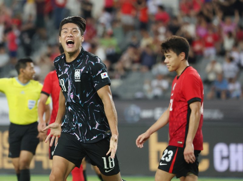 지난해 국가대표팀에서 활약했던 이호재 2025.7.11/뉴스1 ⓒ News1 김영운 기자