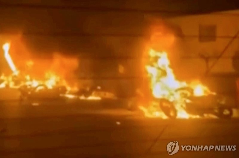 이란 시위 현장 (출처=연합뉴스)