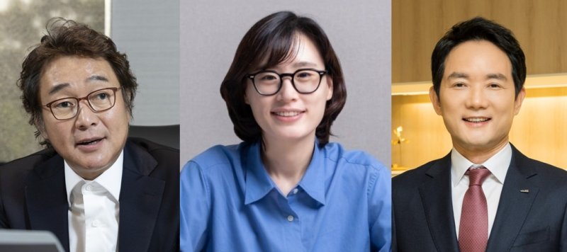 (왼쪽부터) 김준식 대동 회장, 김유진 한샘 대표, 양형남 에듀윌 회장