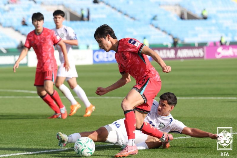 한국 23세 이하(U-23) 대표팀의 김도현.대한축구협회 제공