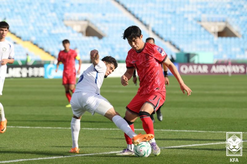 한국 23세 이하(U-23) 대표팀의 강성진.대한축구협회