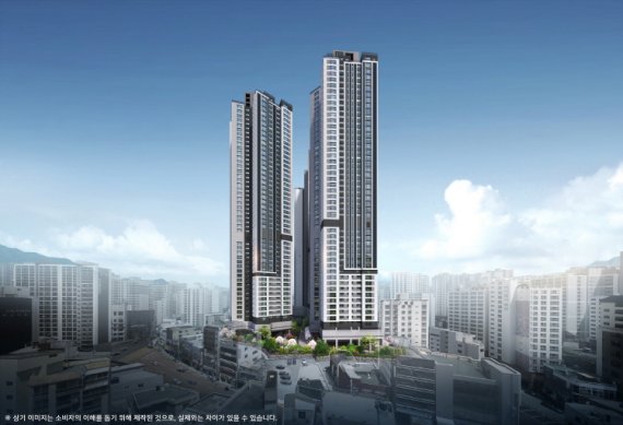 금정산 하늘채 루미엘 주경 투시도