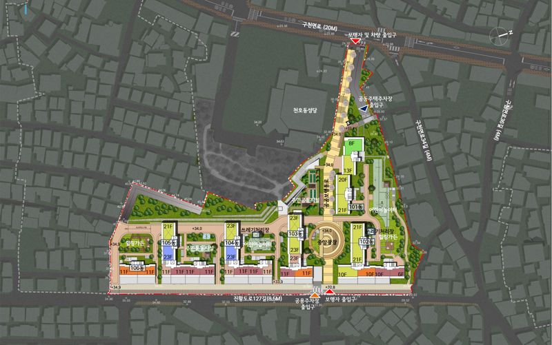 천호3-2 배치도. 서울시 제공