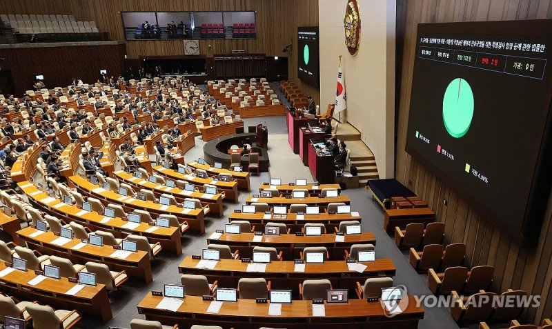 민주당 주도로 2차 종합특검법 본회의 통과 (출처=연합뉴스)