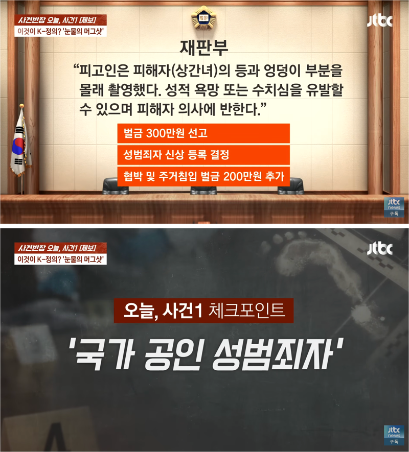 의사 남편의 불륜을 입증하기 위해 상간 소송 증거를 모으던 여성이 성범죄자가 됐다는 사연이 방송에 소개됐다. /사진=JTBC '사건반장' 캡처