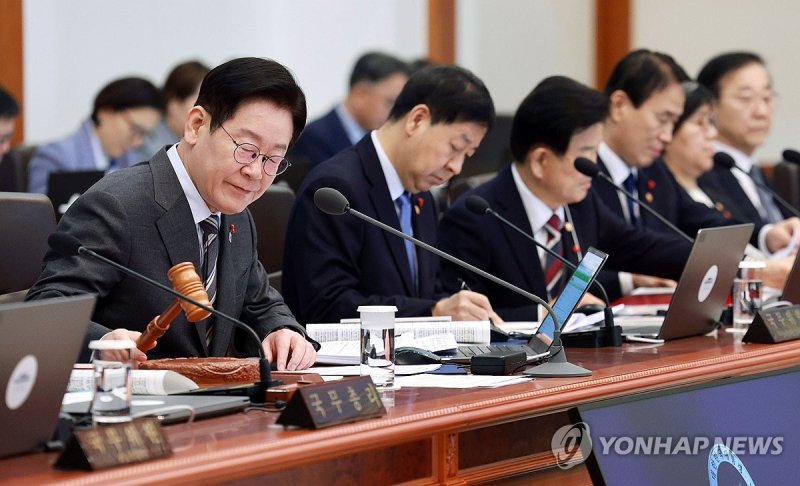 이재명 대통령, 국무회의 개회 (출처=연합뉴스)