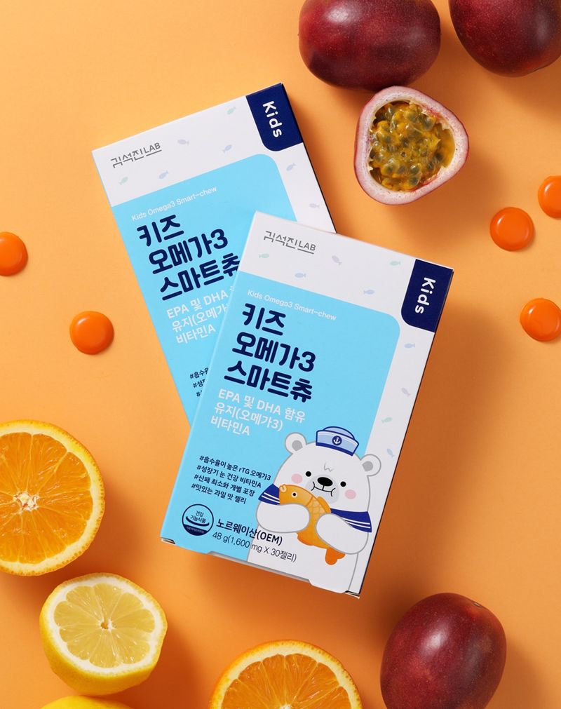 건강기능식품 브랜드 '김석진LAB(랩)'의 키즈 오메가3 스마트츄. 헥토헬스케어 제공