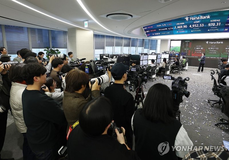 종가에 관심 집중 (출처=연합뉴스)