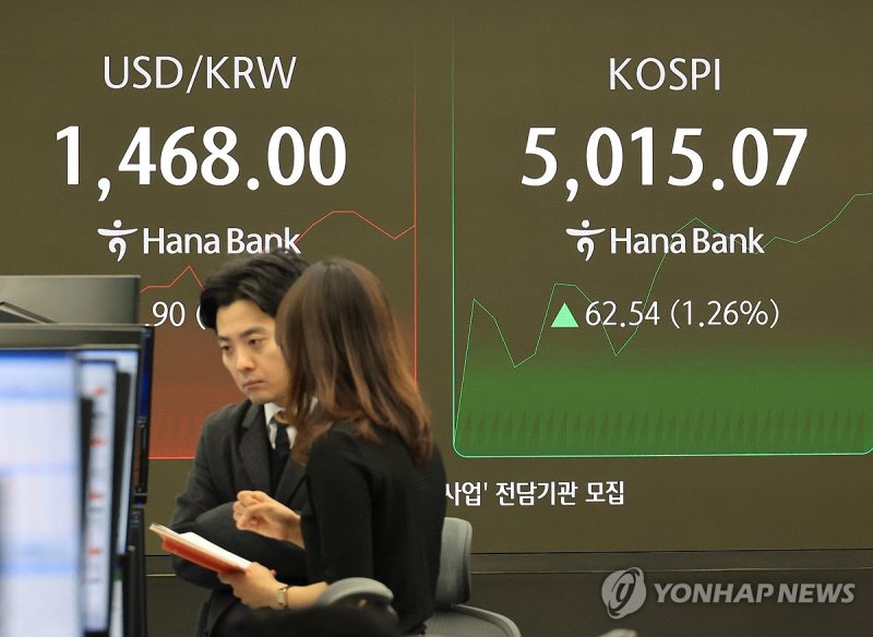 원/달러 환율 사흘째 하락…1,467원 부근 거래 (출처=연합뉴스)
