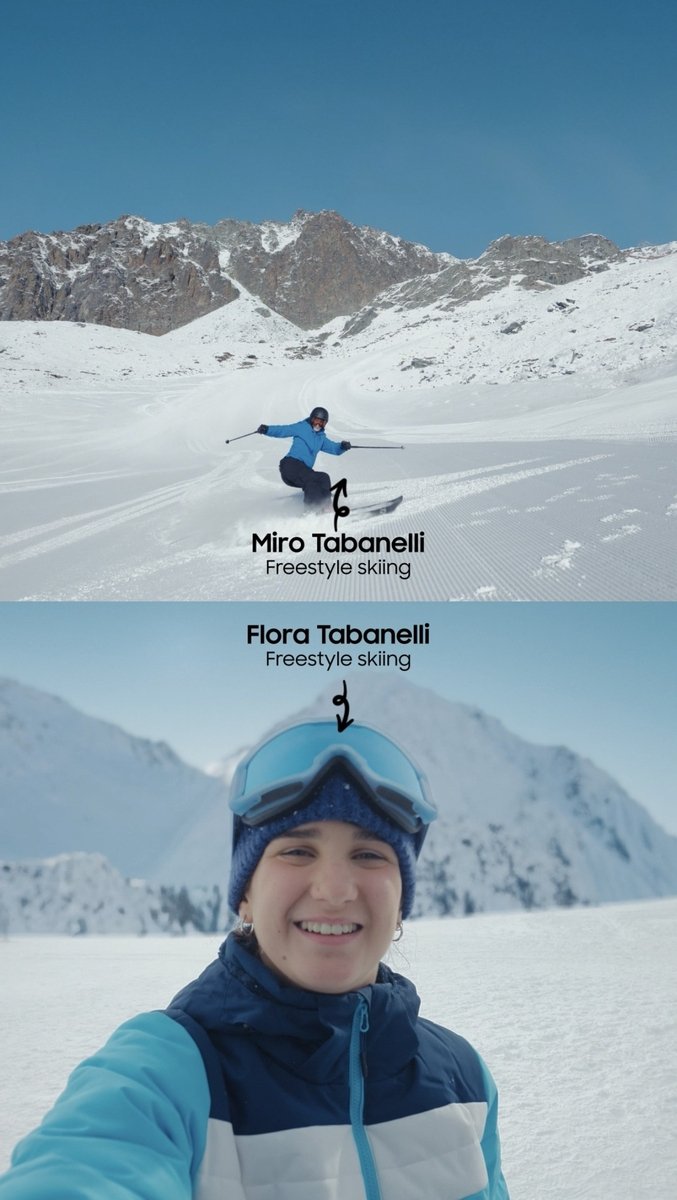 갤럭시 듀얼 레코딩 기능으로 담은 타바넬리 남매 (출처=연합뉴스)