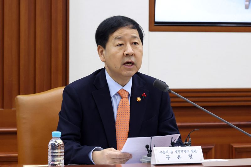 구윤철 부총리 겸 재정경제부 장관이 26일 서울 종로구 정부서울청사에서 열린 대외경제장관회의에서 발언하고 있다. 사진=서동일 기자