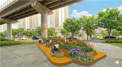 고가 하부 '모듈형 정원' 조성 이미지 (출처=연합뉴스)