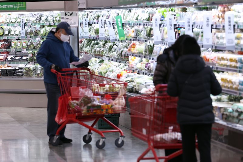 서울 시내의 한 대형마트에서 시민들이 장을 보고 있다. 2026.1.20/뉴스1