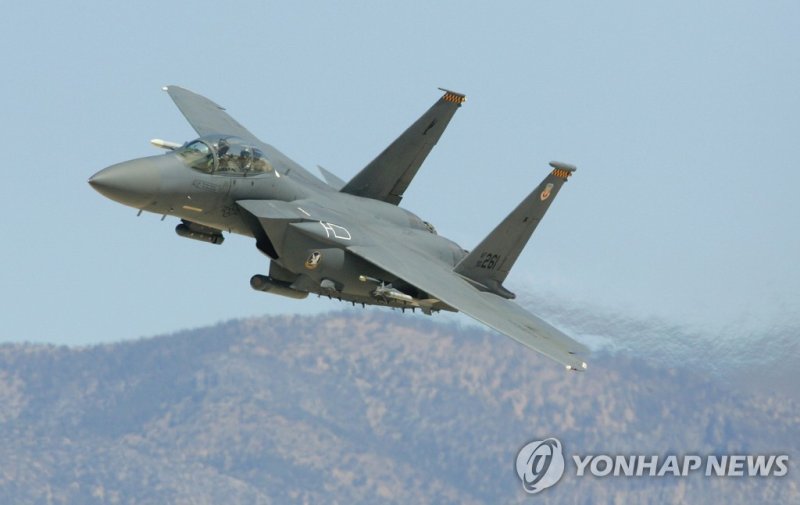 미군 F-15E 전투기 (출처=연합뉴스)